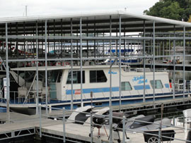 1972 Sea Line 14 x 50 Fiberglass Houseboat For Sale on the Tennessee River