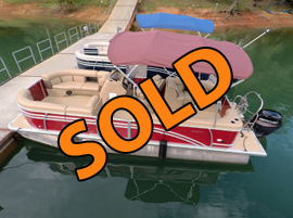 2018 Harris Cruiser 220 Rental Fleet Pontoon Boat For Sale on Norris Lake TN with a 90HP Mercury 4-Stroke Outboard Motor
