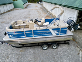 2018 Starcraft EX20 C Pontoon Boat with 90HP Yamaha 4 Stroke Outboard Motor and Trailer For Sale near Norris Lake Tennessee at Deerfield Resort and Marina