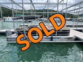 2018 Sweetwater 2386C Rental Fleet Pontoon Boats For Sale on Norris Lake Tennessee at Flat Hollow Marina each powered by 115HP Yamaha Four Stroke Outboard Motor