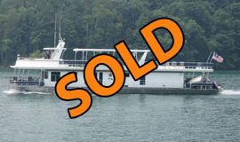 2003 Sharpe 19 x 90 w/Catwalks Diesel Powered Houseboat For Sale on Norris Lake
