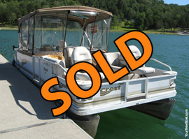 2005 Crest 22 Family DL Fish Pontoon with 90HP Honda 4-Stroke Outboard For Sale on Norris Lake TN