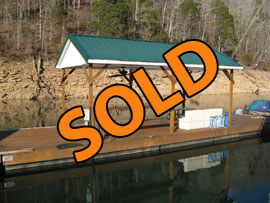 12 x 40 Dock with 12 x 20 Covered Patio on New Style Flotation For Sale on Norris Lake at Whitman Hollow Marina