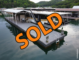 1994 Lakeview 15 x 68WB Houseboat and Dock For Sale on Norris Lake Tennessee at Shanghai Resort Marina in LaFollette Tennessee