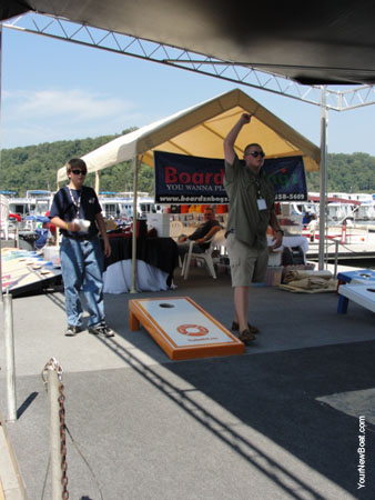 Cornhole at the 2010 On Water Houseboat Expo