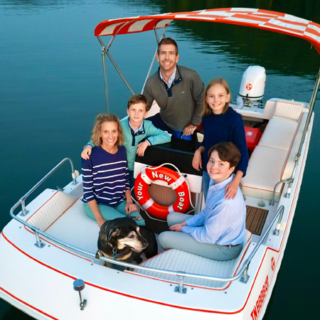 Travis Keller and Family on Norris Lake Tennessee in 2020